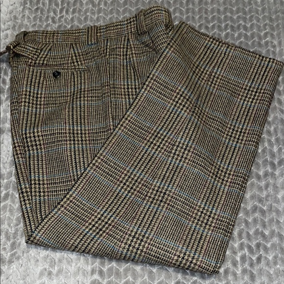 GAP Vintage Wool/Mohair Blend Lined Pants.  Size 8. Front pleats. Plaid. - Picture 1 of 14